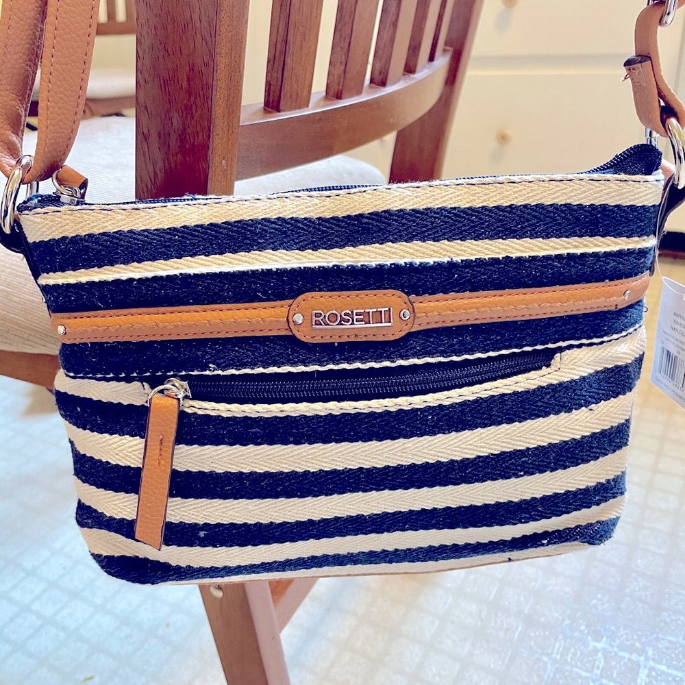 NWT Rossetti Purse blue and white